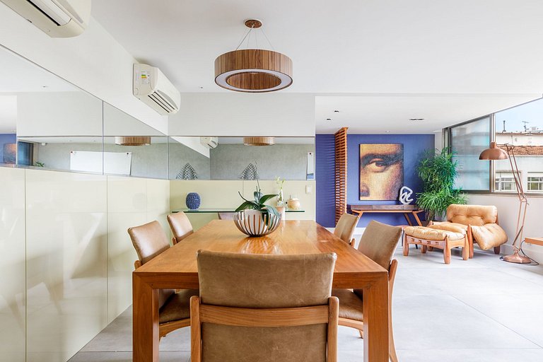 Lindo e novo triplex no Leblon com piscina - Leb003