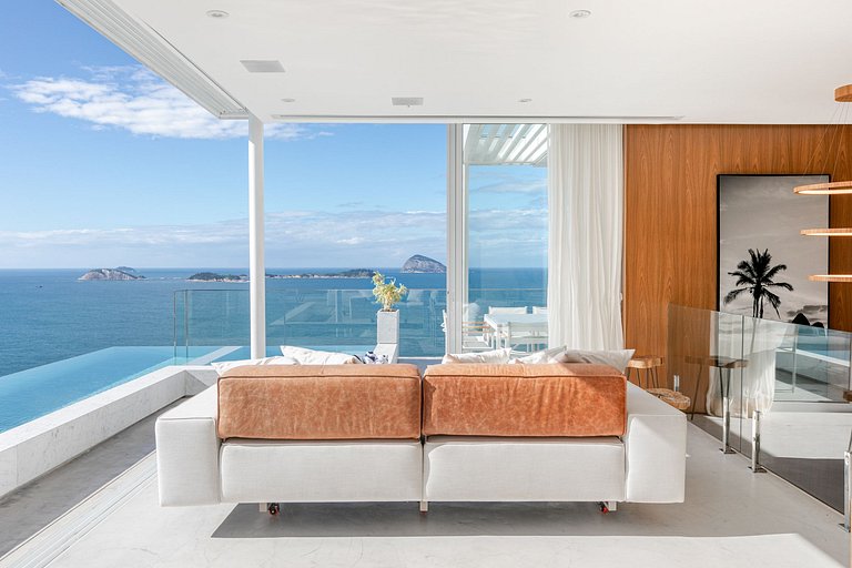 Ático encantador con vista al mar en Río