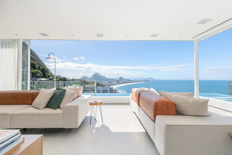 Ático encantador con vista al mar en Río