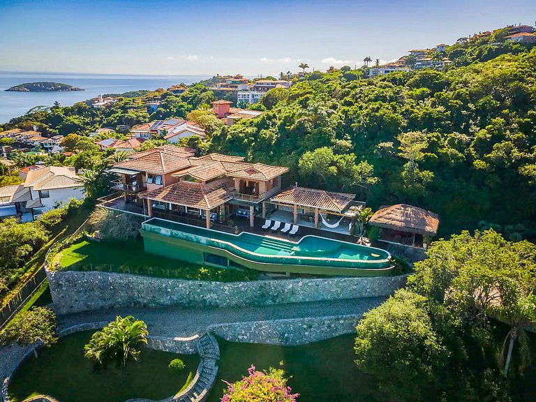 Magnífica villa com vista em Búzios