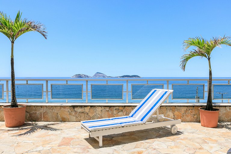 Linda cobertura frente mar em Ipanema - Ipa014