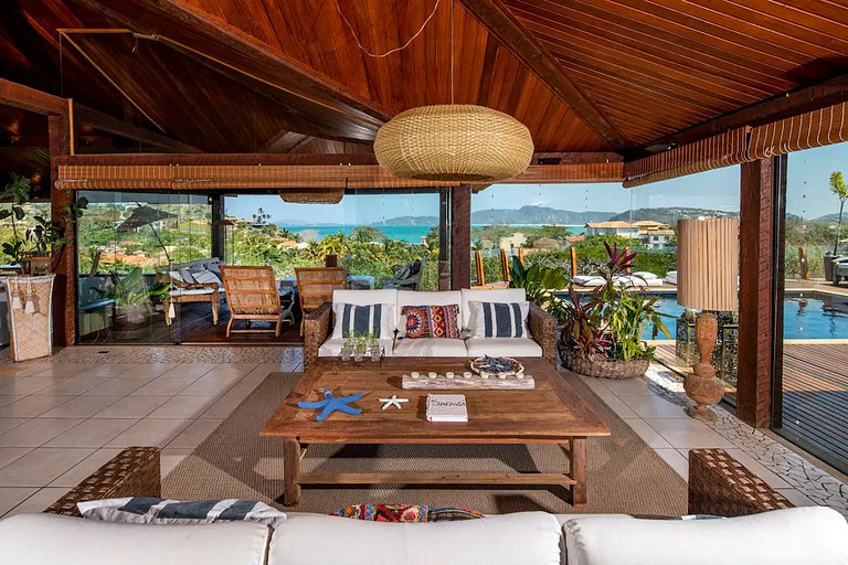 Casa com vista mar em Geribá, Búzios - Buz010