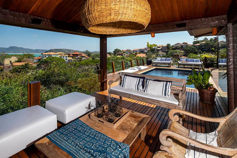 Maison avec vue sur la mer à Geribá, Búzios - Buz010