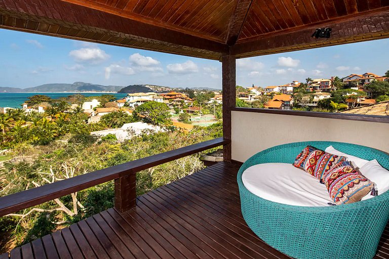 Casa com vista mar em Geribá, Búzios - Buz010