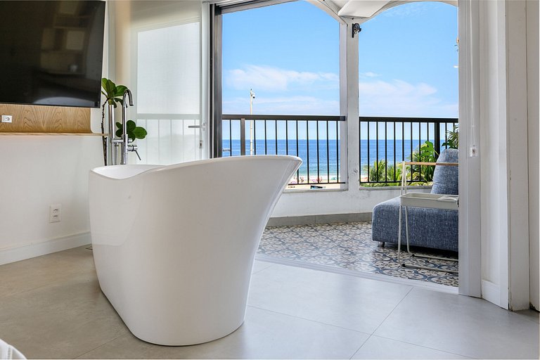 Lindo apartamento frente-mar em Ipanema - Ipa028