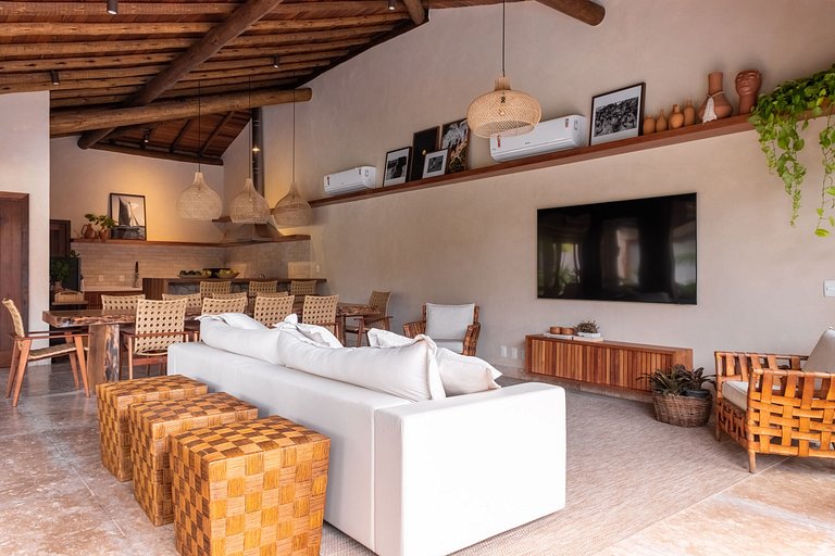 Villa con bungalow a Taipu de Fora