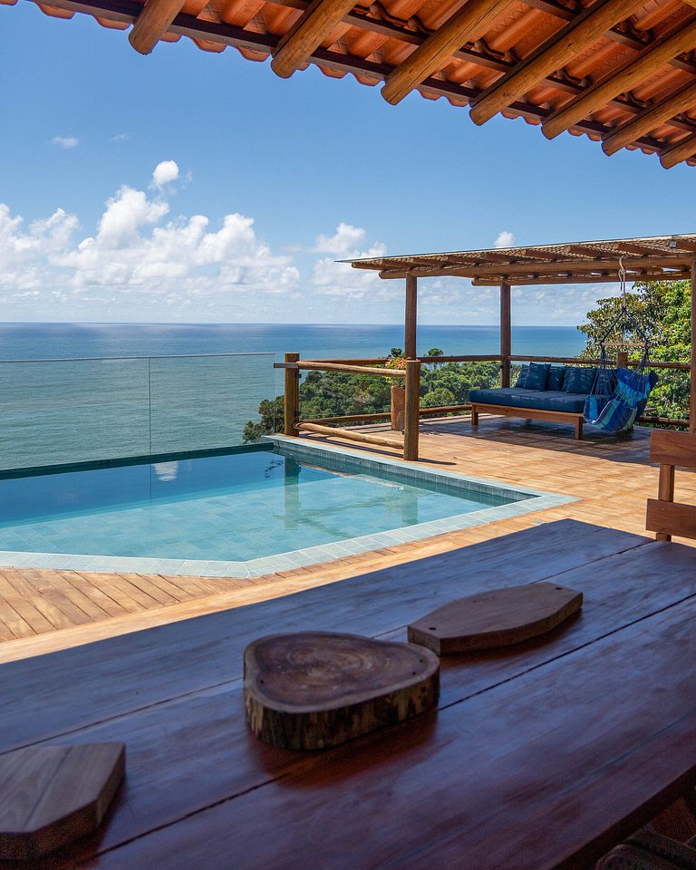 House with panoramic view in Itacaré