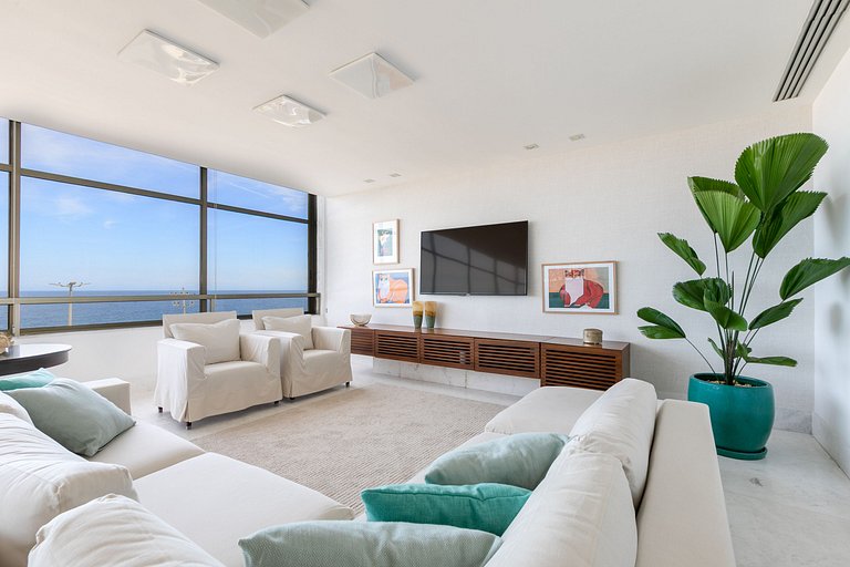 Apartamento de luxo com 4 suítes frente mar em Ipanema