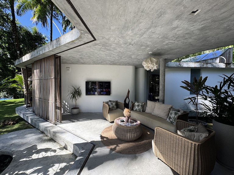 Casa com design de Niemeyer em Boipeba
