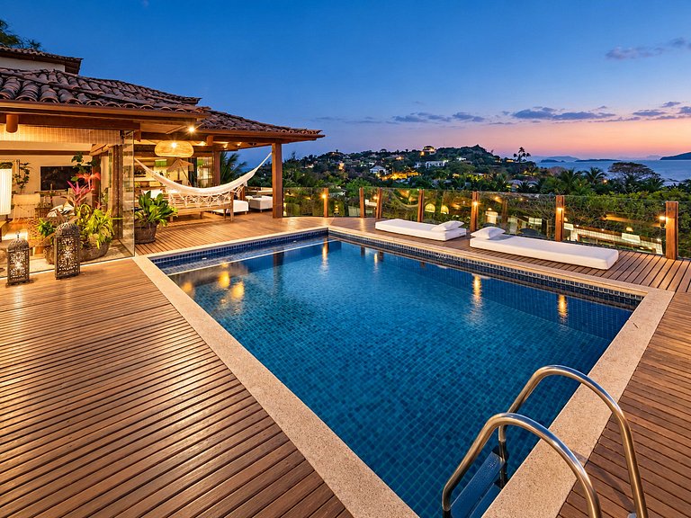 Casa com vista mar em Geribá, Búzios