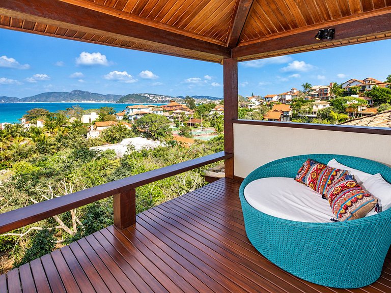 Casa con vista mare a Geribá, Búzios