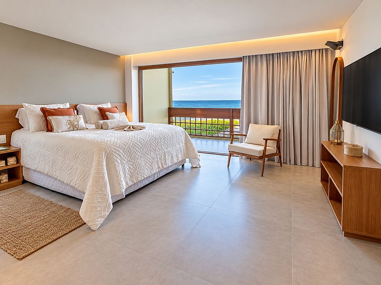 Villa junto a la playa con piscina climatizada en Mamucabinh