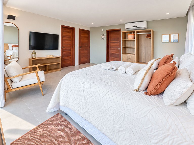 Casa à beira da Praia de Mamucabinha com piscina aquecida -