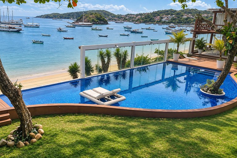 Nice oceanfront mansion in Buzios