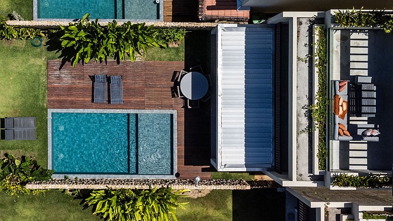 Villa en bord de mer avec piscine à débordement à Milagres -