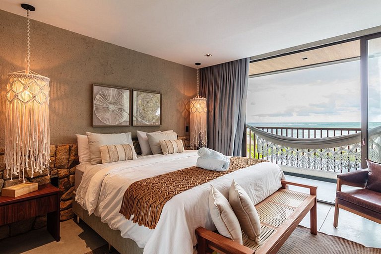 Villa en bord de mer avec piscine à débordement à Milagres -